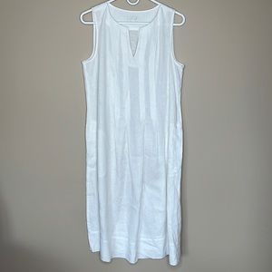 J. Jill Love Linen White Midi Pocket Dress Small